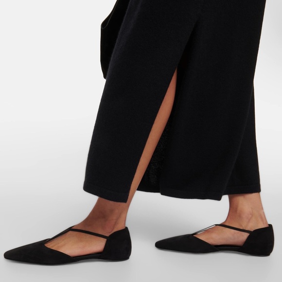 Toteme women’s black flats T strap Faille size 36 - Picture 2 of 7